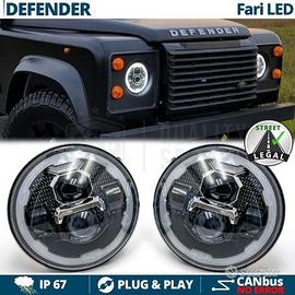FARI LED Per LAND ROVER DEFENDER Angel OMOLOGATI