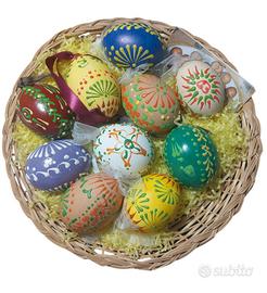 Uova di Pasqua cestino co 10 uova Easter Eggs