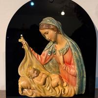 madonna con bambino in ceramica