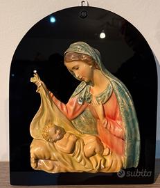 madonna con bambino in ceramica