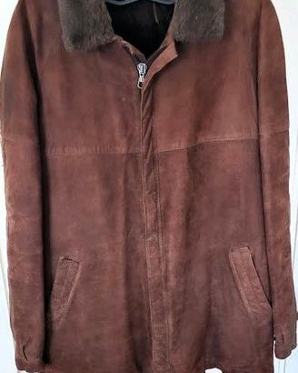 Giaccone uomo vera pelle scamosciata
