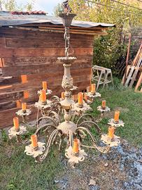 Lampadario Antico in bronzo