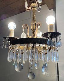 Lampadario Antico Cristalli Murano