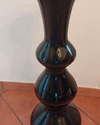 Vaso da terra di design in vetro nero, stile Totem