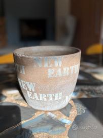 Set 4 coprivasi terracotta grezza wabi sabi New Ea