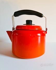 Bollitore vintage arancione/rosso anni ‘60-‘70