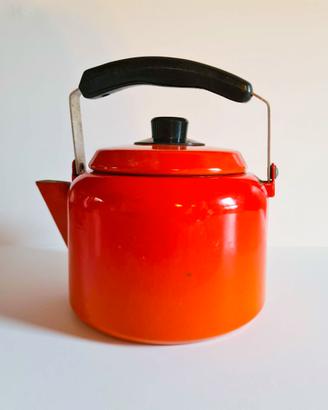 Bollitore vintage arancione/rosso anni ‘60-‘70