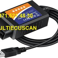 Multiecuscan 5.3 e alfaobd con cavo obd usb fca