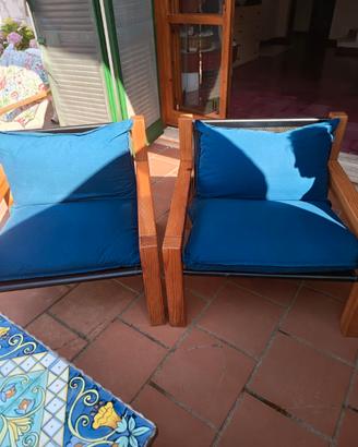 Coppia Poltrone Jolly Silvano Passi con cuscini