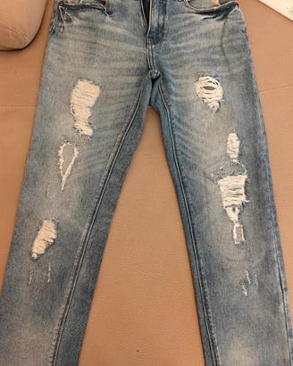 NUOVI Jeans ZARA gamba dritta con strappi 