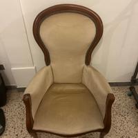 Sedia vintage beige in perfette condizioni