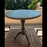 Tavolino shabby chic Gueridon vintage  decapato