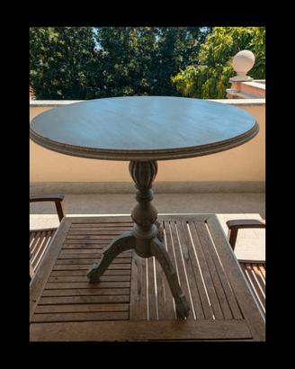 Tavolino shabby chic Gueridon vintage  decapato
