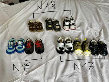 Scarpe bimbo dal N° 16 al 18