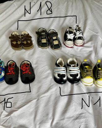 Scarpe bimbo dal N° 16 al 18