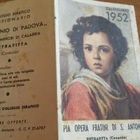 Antichi calendarietti 1952 - 55 - 60