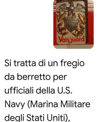 fregio per cappello marina Americana