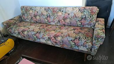 Divano Letto Vintage Mid-Century - Tessuto Arazzo
