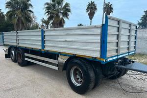 rimorchio 3 assi cardi con sponde in alluminio,