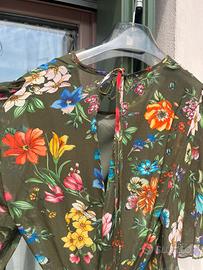 Abito donna Seventy verde bosco fantasia floreale