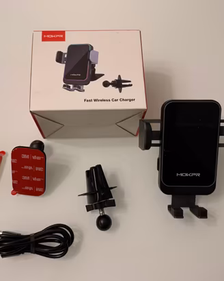 MOKPR Caricatore Wireless Auto 15W con LED