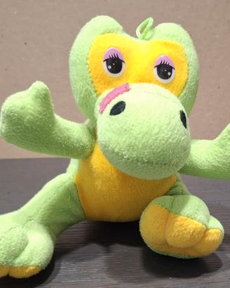Peluche coccodrillo verde e giallo 23cm