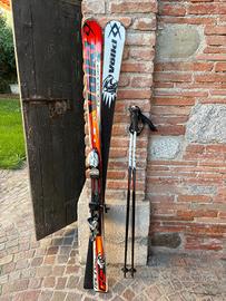 Sci völkl racetiger da slalom 165cm e bacchette 