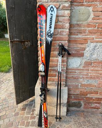 Sci völkl racetiger da slalom 165cm e bacchette 