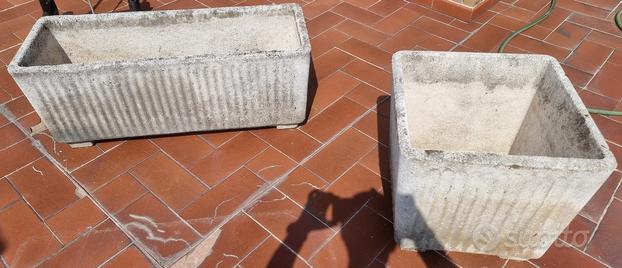 Vasi fioriere in graniglia di cemento usato  Varese