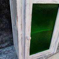 armadietto vintage pensile in legno di abete d epo