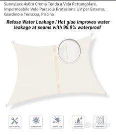 Vele da giardino m 4x6, come nuove.