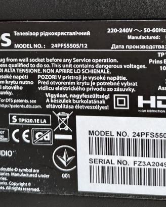 PHILIPS - TV LED FULL HD 24" 24PFS5505/12-Black