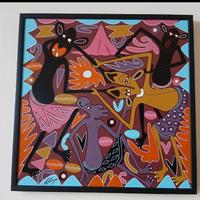 George Lilanga Olio su Masonite