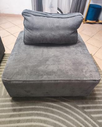 Pouf velluto a coste