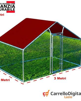 Gabbia per Polli 3x2m x h 2 m – 6 mq bordeaux