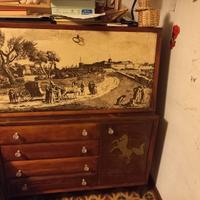 Ribaltina con  piano in rilevo con  raffigurazion 