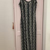 Abito lungo fantasia bianco e nero LIU JO