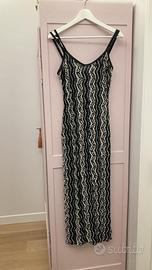 Abito lungo fantasia bianco e nero LIU JO