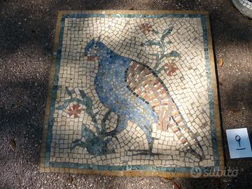 Mosaico "Uccello blu" cm. 70x70 - cod.09