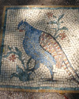Mosaico "Uccello blu" cm. 70x70 - cod.09
