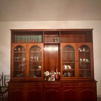CREDENZA NOCE 250CM VETRINA PARI AL NUOVO
