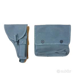 Completo vintage buffetteria grigio polizia telato
