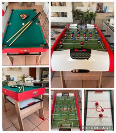 Calcetto-Calcio balilla multifunzione 4 in 1 