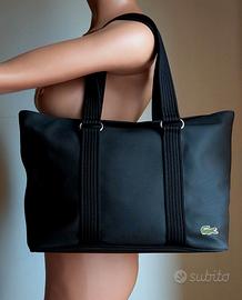Originale LACOSTE, borsa tracolla nera in pvc