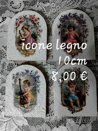 Icone legno decorate
