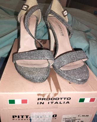 scarpe grigie con tacco 
