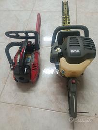 kit taglia siepe e motosega da potatura