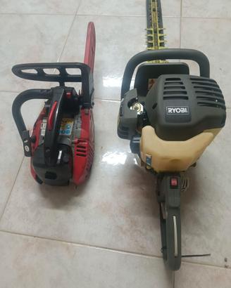 kit taglia siepe e motosega da potatura