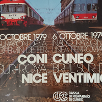 POSTER raro ferrovia delle meraviglie CUNEO NIZZA