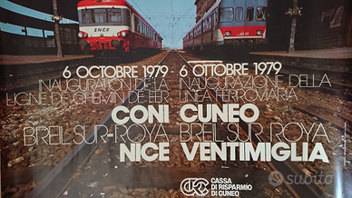 POSTER raro ferrovia delle meraviglie CUNEO NIZZA